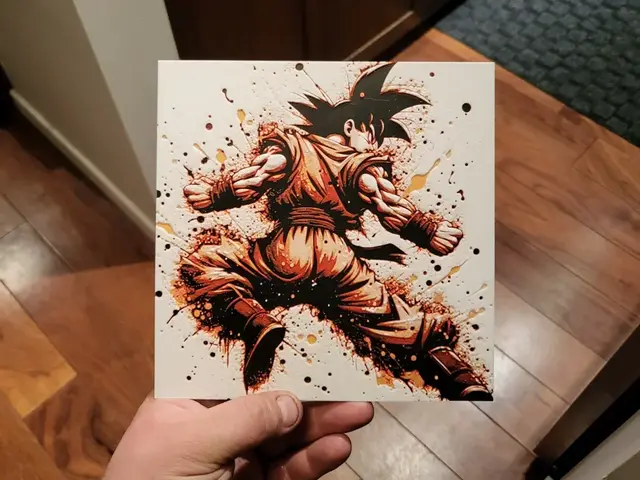 HueForge model: Graffiti Goku Hueforge by 3Ree Printing