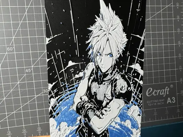 HueForge model: Hueforge of Cloud Strife From Final Fantasy by SBC Creations