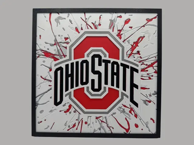 HueForge model: Ohio State by Canadian Gamer