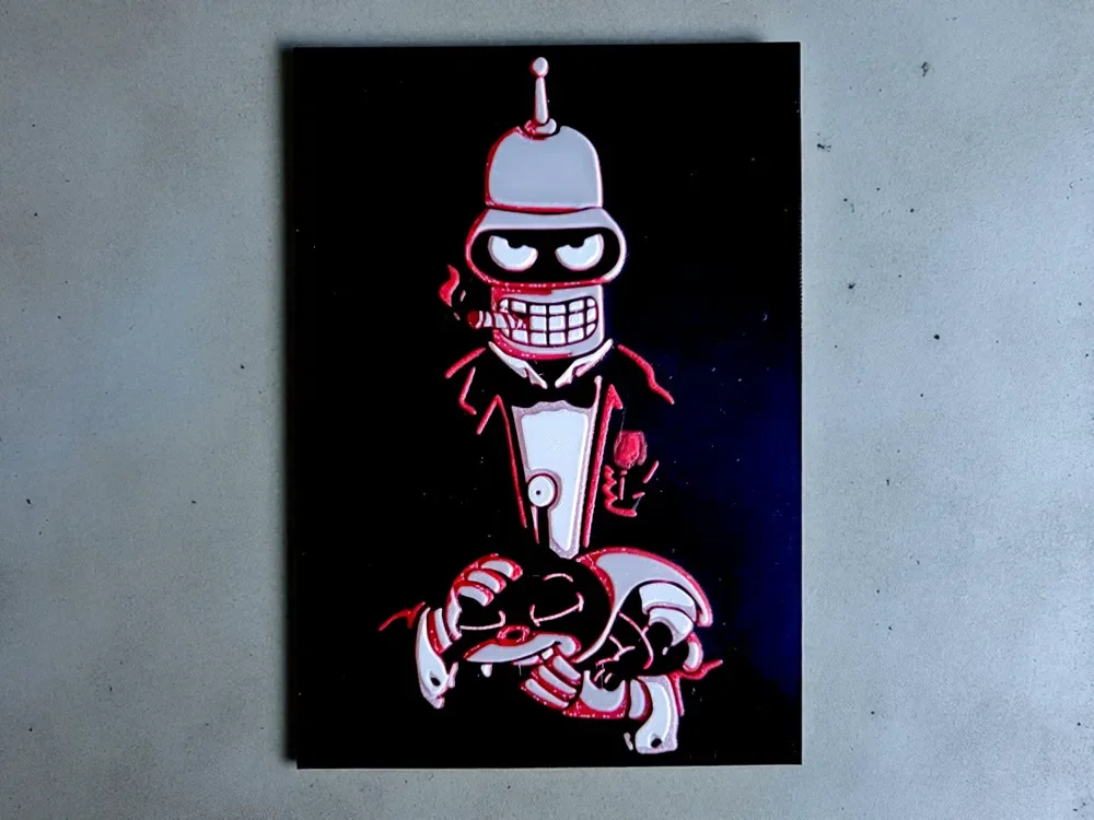 Hueforge Bender Godfather by Luckyfer HueForge model: Hueforge Bender Godfather by Luckyfer