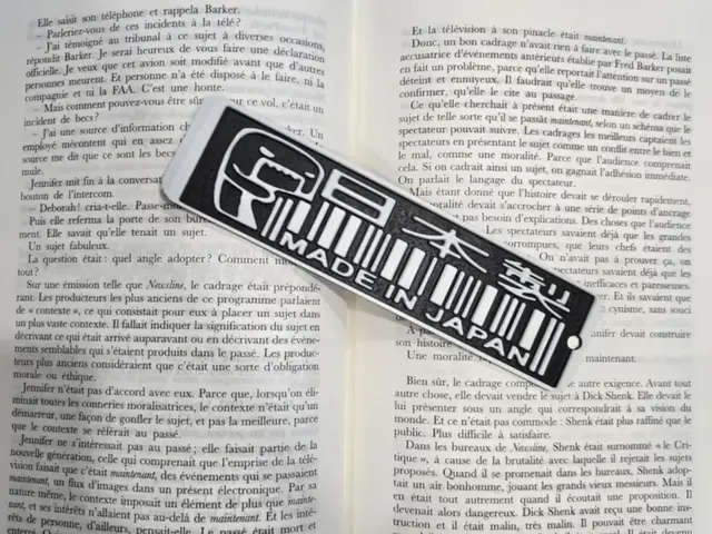 Bookmark Made in Japan Only Black & White