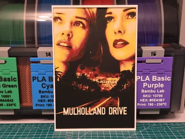 HueForge model: Mulholland Drive Movie Poster - Hueforge Art by Lumpy3D