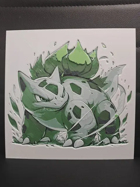 HueForge model: Bulbasaur by TheHueforgeLady