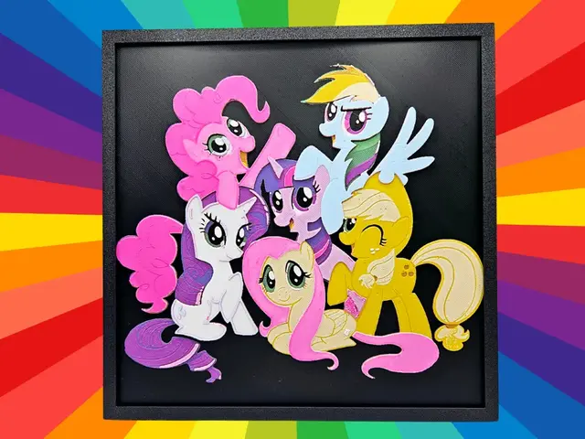 HueForge model: My Little Pony - The Mane 6 by BusyKikiBee
