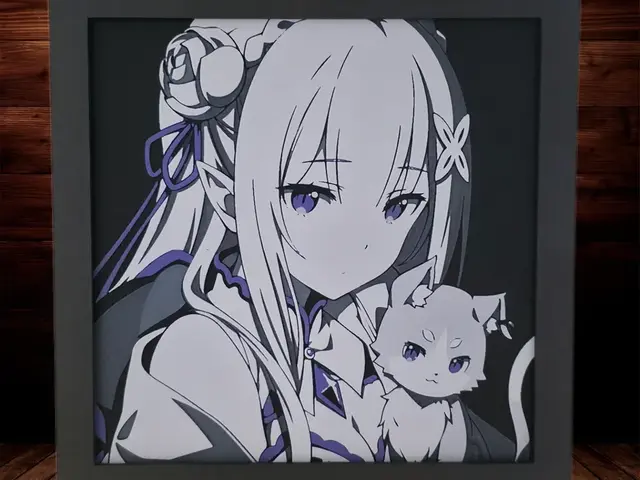 HueForge model: Emilia - Re:Zero by Side Quest Hues