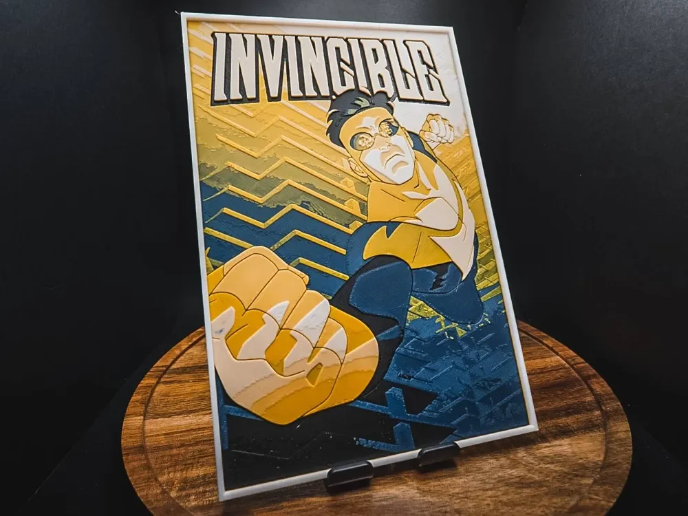 Invincible (Series Poster - HueForge) by HugheCraft HueForge model: Invincible (Series Poster - HueForge) by HugheCraft