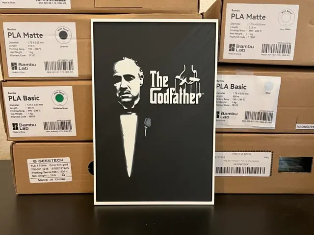 HueForge model: The Godfather Hueforge by Estiv