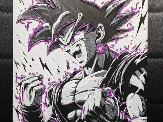HueForge model: Goku Black by TheHueforgeLady
