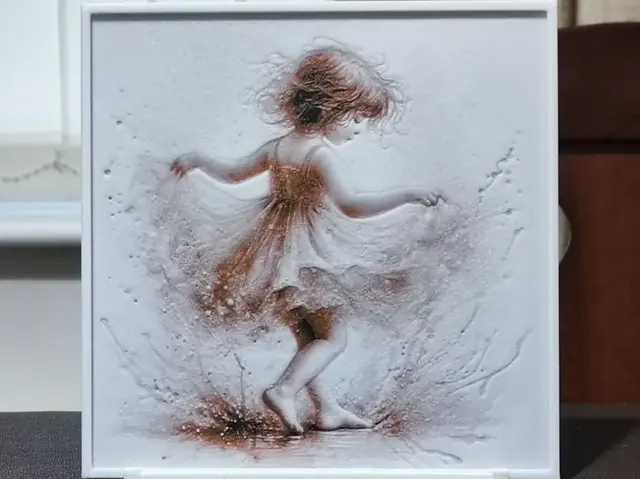 HueForge model: Innocence In The Rain (1) - HueForge 3 Color by BoDad