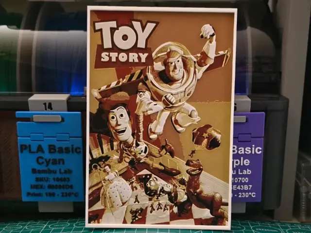 HueForge model: Toy Story Movie Poster - Hueforge Art by Lumpy3D