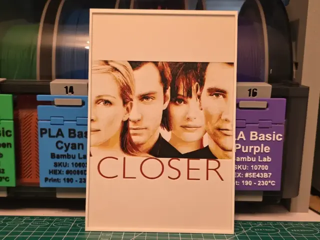 HueForge model: Closer Movie Poster - Hueforge Art by Lumpy3D