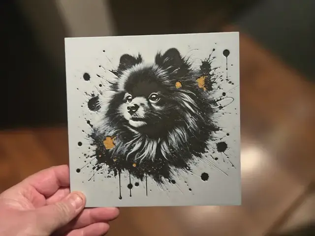HueForge model: Graffiti Pomeranian Hueforge by 3Ree Printing