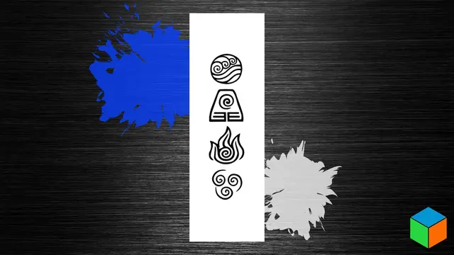 HueForge model: Water. Earth. Fire. Air. — The Four Nations Bookmark by 3D Prints By Vic