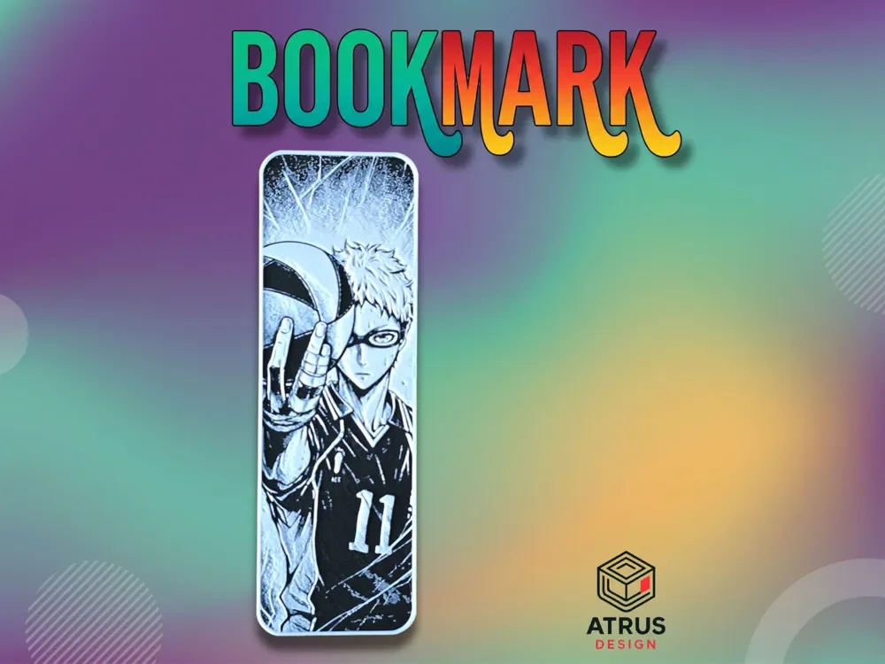 Haikyu 2 Bookmark by Atrus Design HueForge model: Haikyu 2 Bookmark by Atrus Design