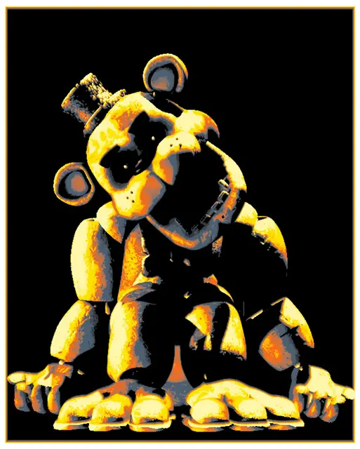 HueForge model: FNAF - Golden Freddy by Cloudy Nostalgia