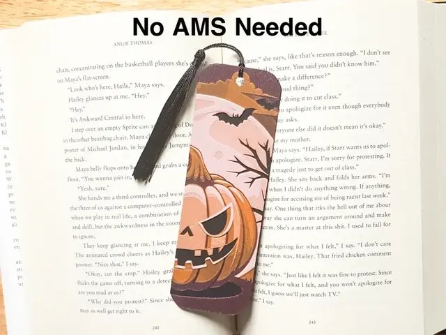 Bookmark, Jack-0-lantern. Hueforge