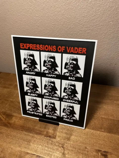 HueForge model: Expressions of Vader by Cloudy Nostalgia