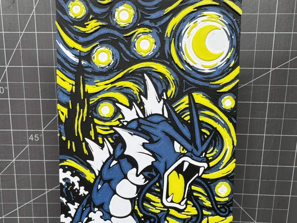 Hueforge of Starry Nights Gyarados by SBC Creations HueForge model: Hueforge of Starry Nights Gyarados by SBC Creations