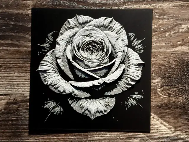 HueForge model: Rose - Flower Series by novy