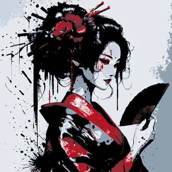 HueForge model: Beautiful Depictions of a Geisha - Hueforge wall art by BooneCo3d