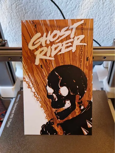 HueForge model: Marvel - Ghost Rider Hueforge by Dakiren