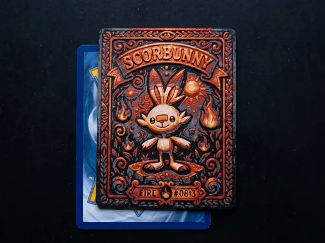 HueForge model: Scorbunny Decorative Poke-Card by LED