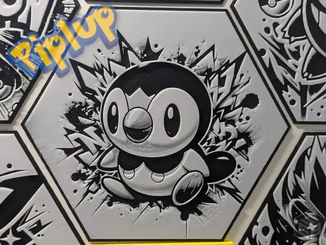 HueForge model: Pokemon Piplup Hueforge Hex Hexagon by Seb3D