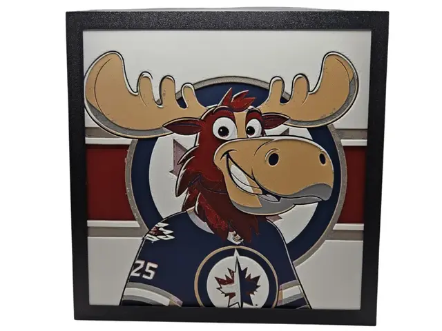 HueForge model: Mick E. Moose (Winnipeg Jets Mascot) by BusyKikiBee