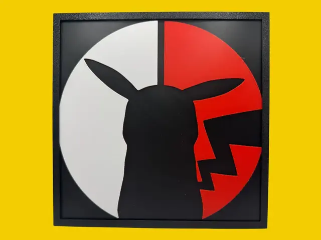 HueForge model: Pikachu Silhouette by Canadian Gamer