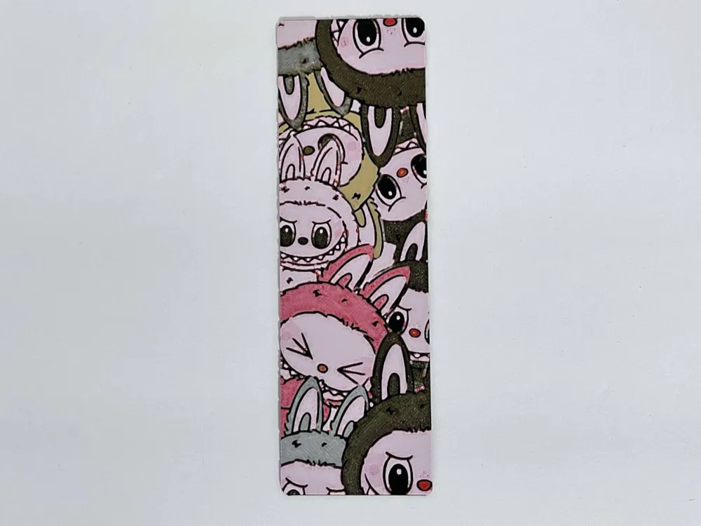 Labubu Collage - Bookmark by 3djd HueForge model: Labubu Collage - Bookmark by 3djd