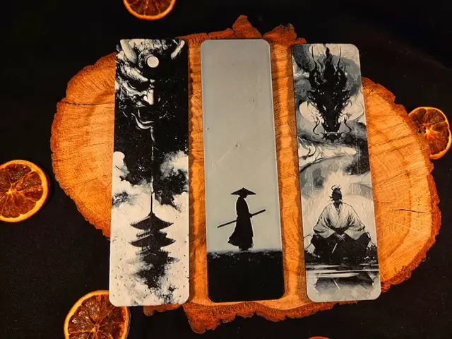 HueForge model: Samurai bookmark set - Hueforge by EternalDesigns3D