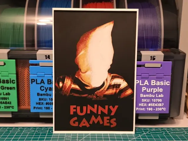 HueForge model: Funny Games Movie Poster - Hueforge Art by Lumpy3D