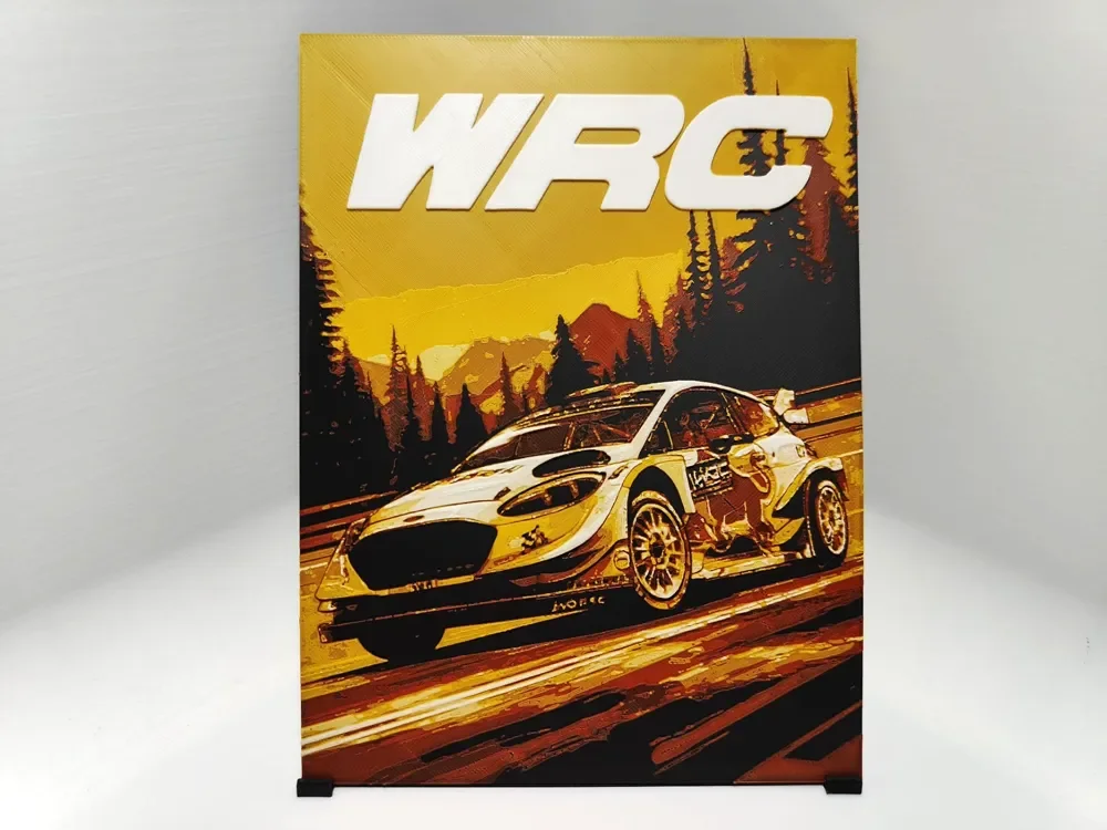 WRC Poster - Hueforge by BeaN HueForge model: WRC Poster - Hueforge by BeaN