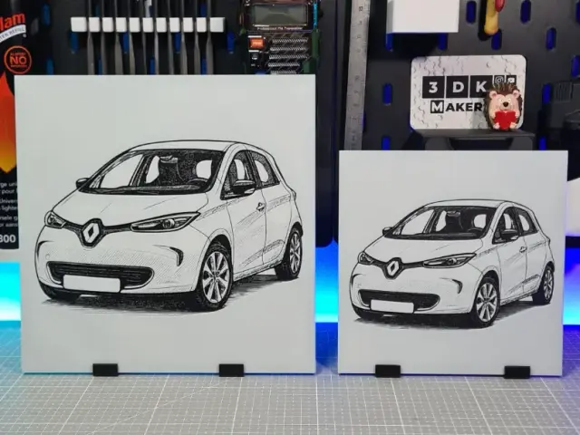 HueForge model: Renault Zoe – Hueforge – 4 Colors by Montoya Maker