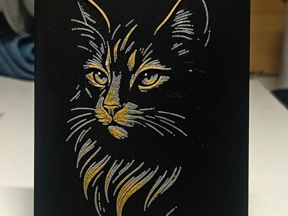 Main Coon Sketch by Mano's 3d_Art HueForge model: Main Coon Sketch by Mano's 3d_Art