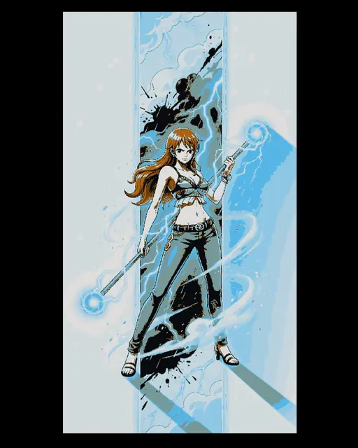 HueForge model: Hueforge Wall Art - Fan depiction of Nami from The Anime One Piece by BooneCo3d