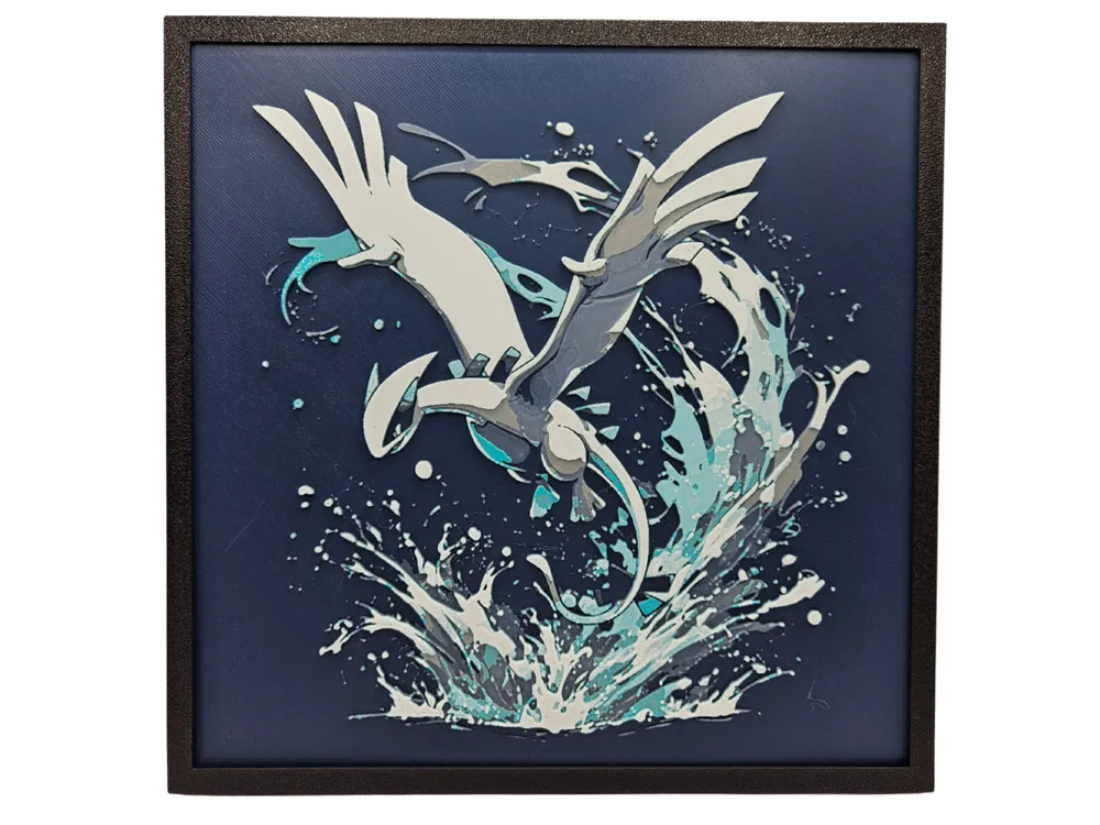 Lugia (Pokemon hueforge) by BusyKikiBee HueForge model: Lugia (Pokemon hueforge) by BusyKikiBee