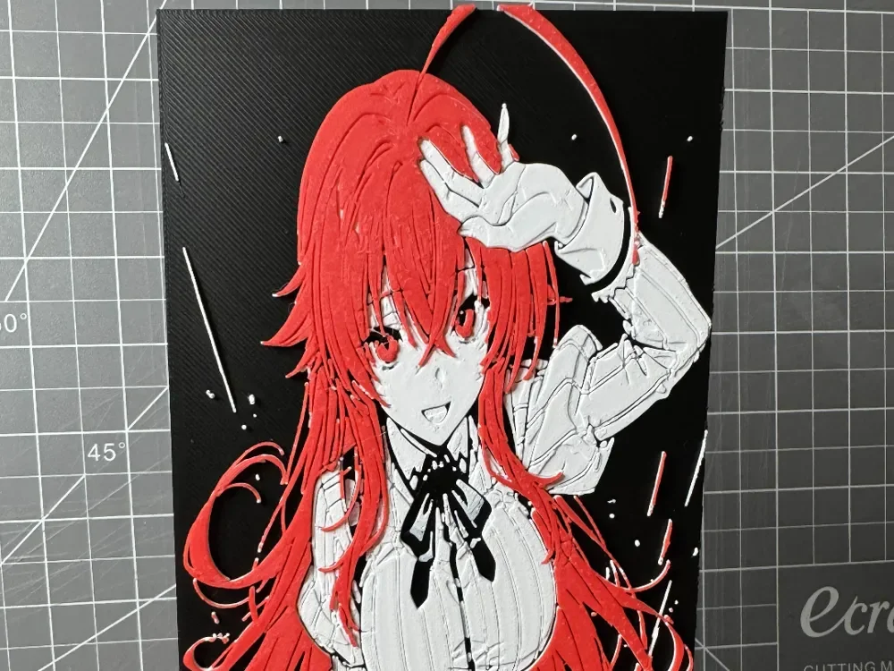 Hueforge of Rias Gremory high-school dxd by SBC Creations HueForge model: Hueforge of Rias Gremory high-school dxd by SBC Creations