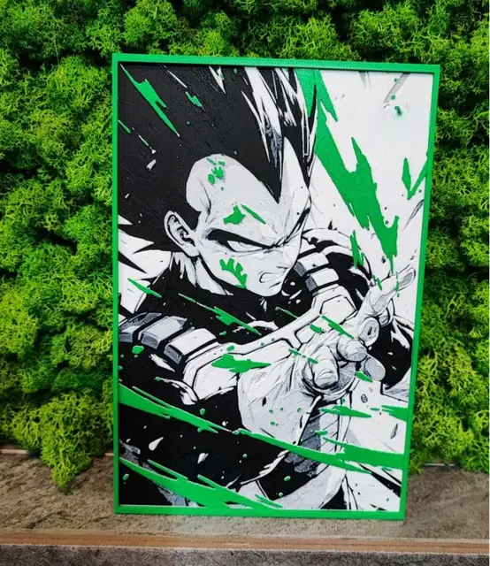 HueForge model: Vegeta by Garuda3D