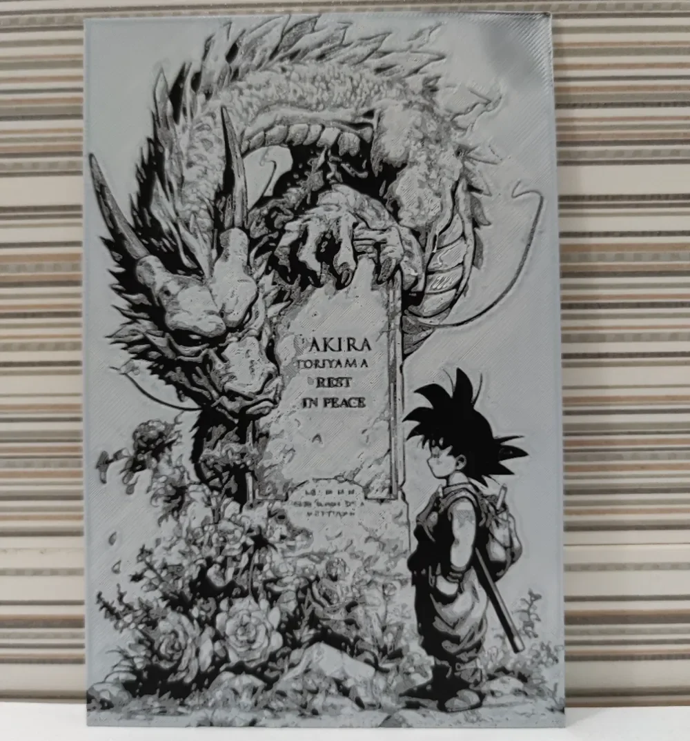 Goku's hueforge watching Akira's grave by Litolunar HueForge model: Goku's hueforge watching Akira's grave by Litolunar