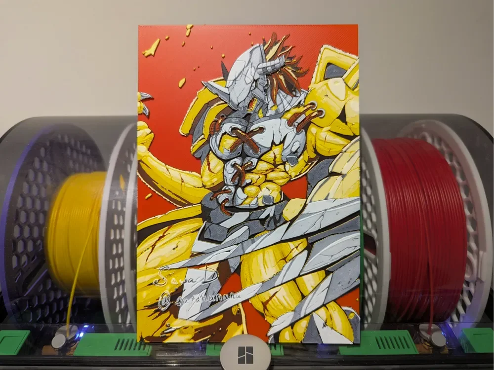 Wargreymon Hueforge - Digimon by Razel HueForge model: Wargreymon Hueforge - Digimon by Razel