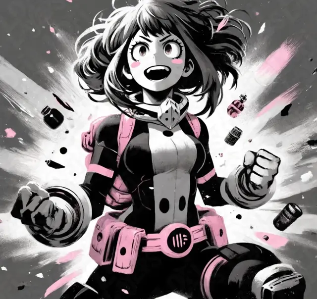 HueForge model: Ochaco "Uravity" Uraraka Hueforge by LoFi Layers