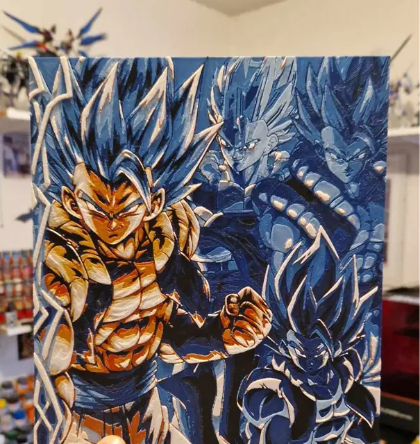 HueForge model: Dragon Ball - Gogeta Blue Hueforge (2) by Dakiren