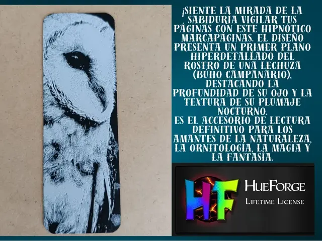 HueForge model: Bookmark Barn Owl Close-up by FYTY112