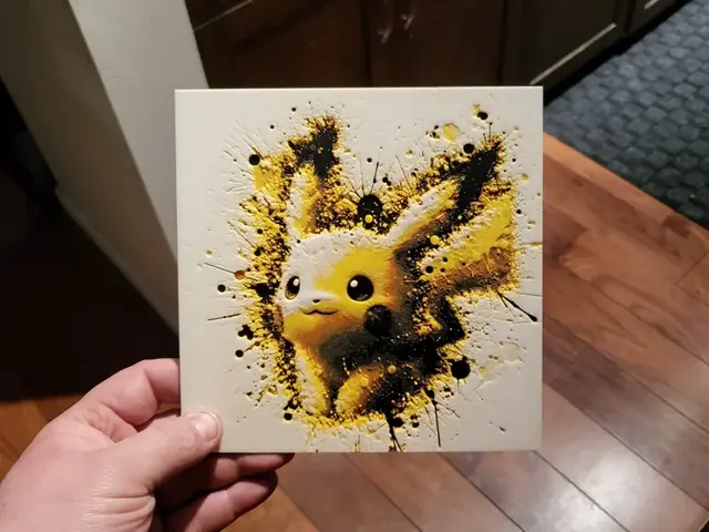 HueForge model: Graffiti Pikachu Hueforge by 3Ree Printing