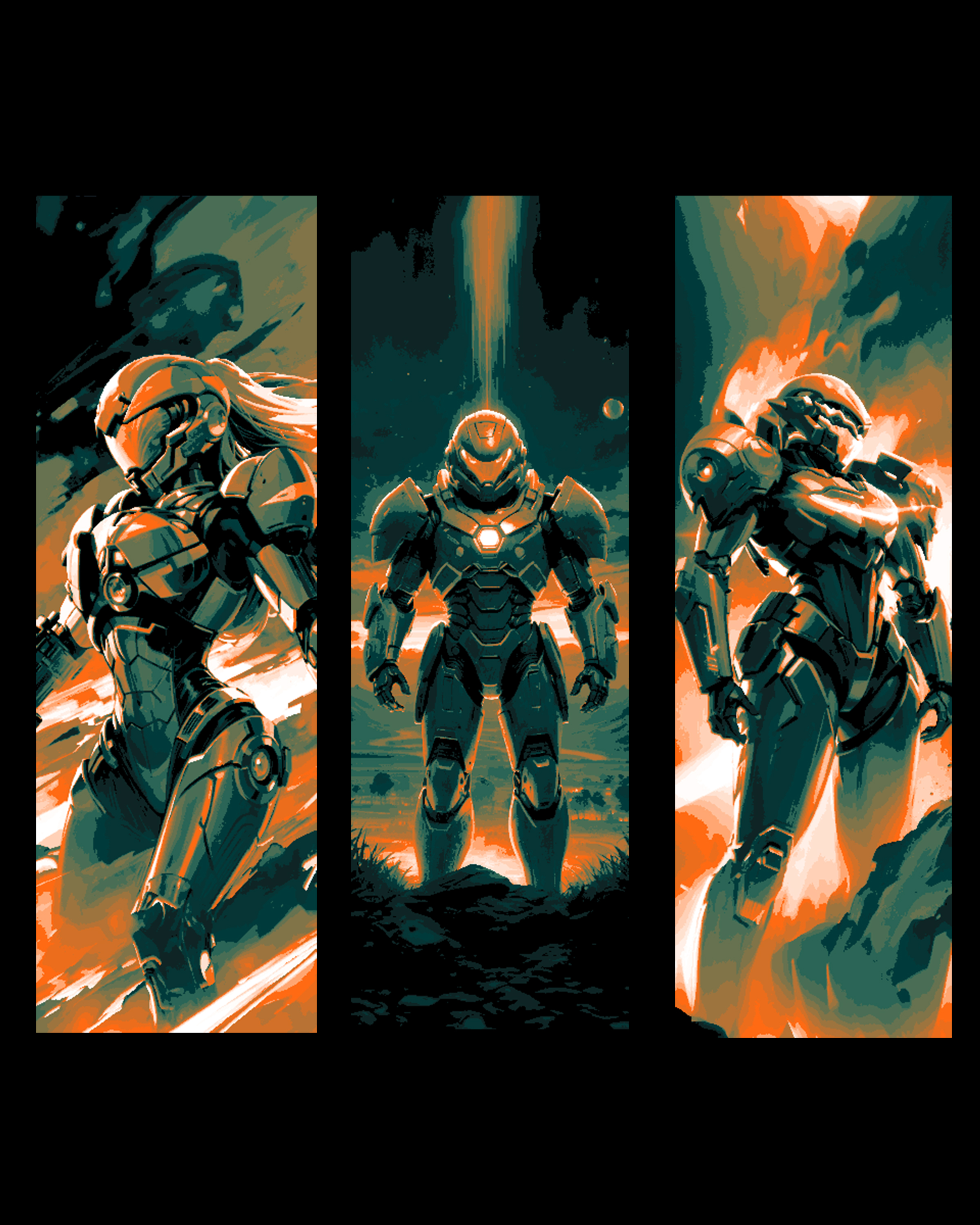 Fanart of the action-adventure game Metroid - Hero Samus Aran in Armor by BooneCo3d HueForge model: Fanart of the action-adventure game Metroid - Hero Samus Aran in Armor by BooneCo3d