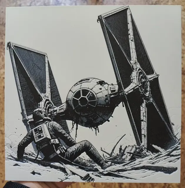 TIE FIghter crash - Hueforge