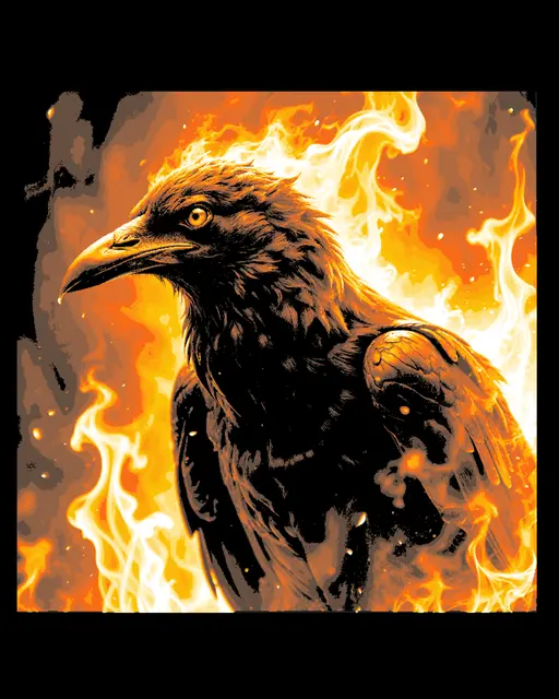 HueForge model: The gaze of the Firebird - Hueforge Art by BooneCo3d