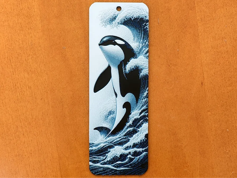 Orca - Killer Whale Bookmark - Hueforge by Sarge HueForge model: Orca - Killer Whale Bookmark - Hueforge by Sarge