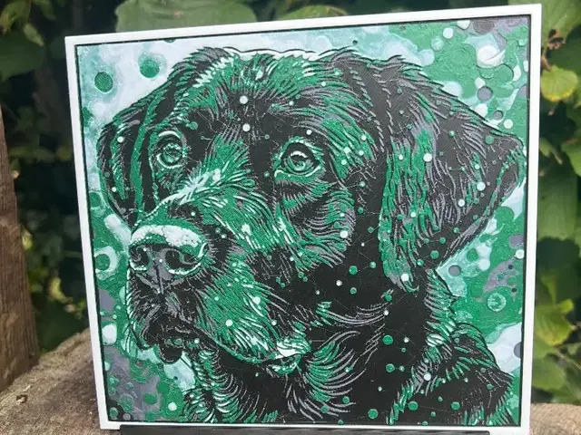HueForge model: Abstract Labrador head Hueforge wall art. by Leafy